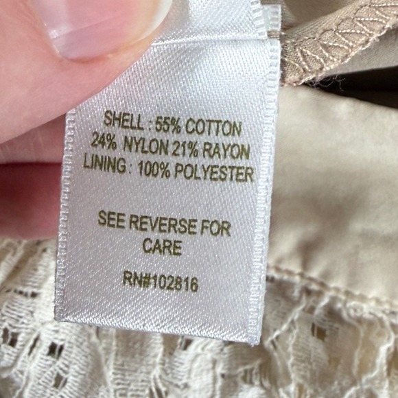 Garnet Hill Cream Lace Overlay Flowy Skirt Women's 10 Whimsical Romantic Fairy - Picture 9 of 12